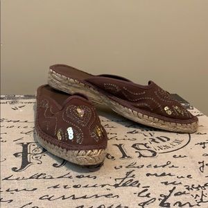 brown canvas shoes